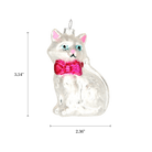 Kitty with Bow Ornament - Chive Ceramics Studio - Glass Ornaments - Chive Wholesale