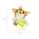 Chihuahua with Collar Ornament - Chive Ceramics Studio - Glass Ornaments - Chive Wholesale