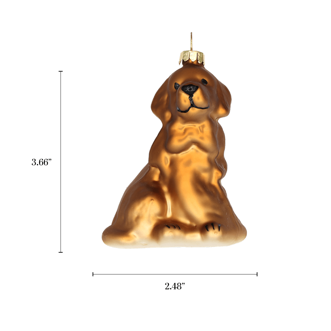 Golden Dog Ornament - Chive Ceramics Studio - Glass Ornaments - Chive Wholesale