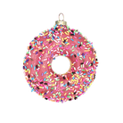 Pink Sprinkles Donut Ornament - Chive Ceramics Studio - Glass Ornaments - Chive US