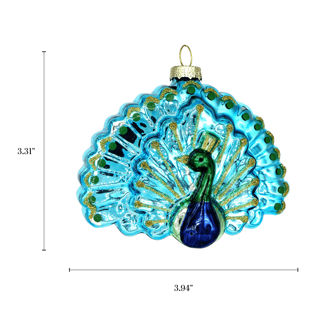 Peacock Ornament - Chive Ceramics Studio - Glass Ornaments - Chive Wholesale