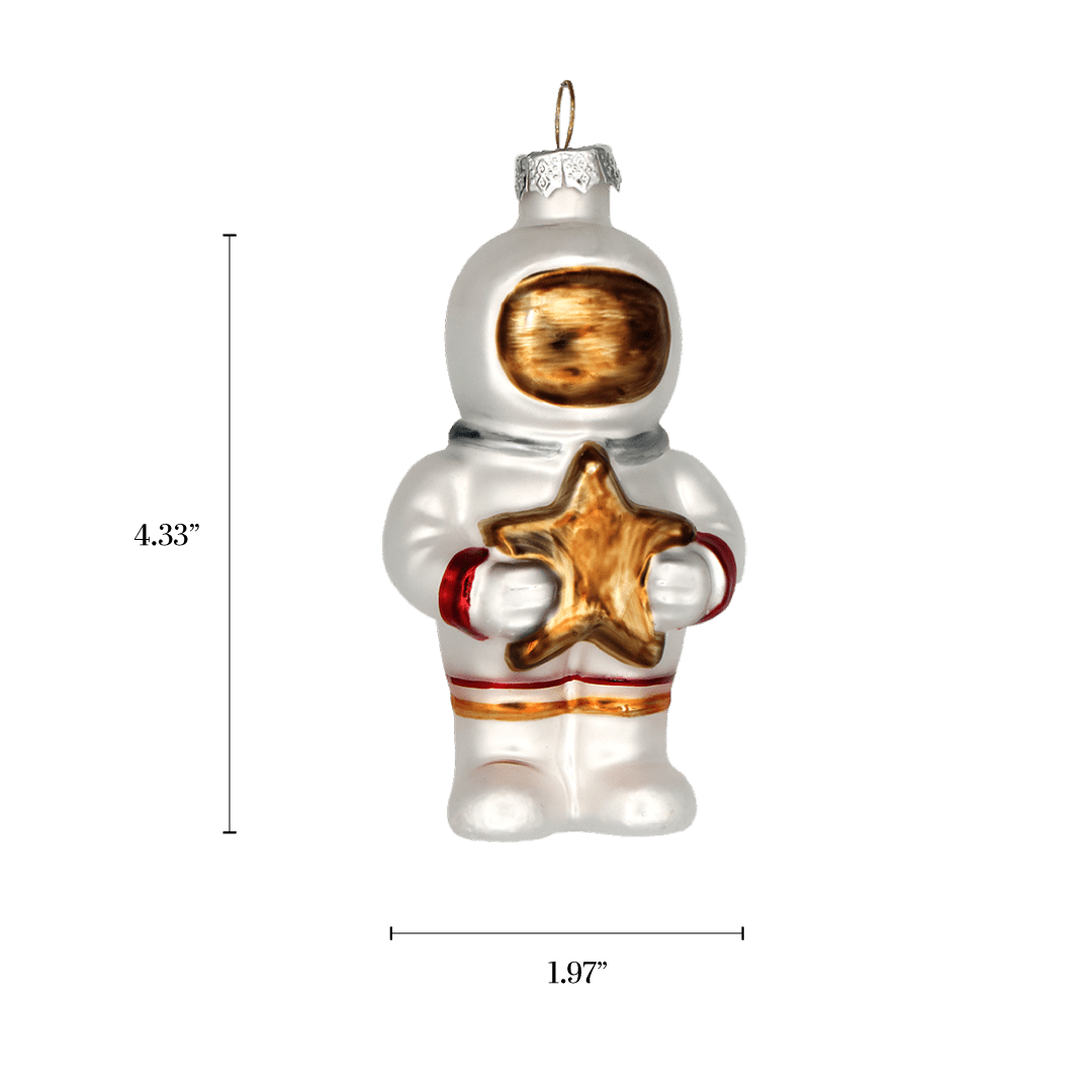 Astronaut with Star Ornament - Chive Ceramics Studio - Glass Ornaments - Chive Ceramics Studio