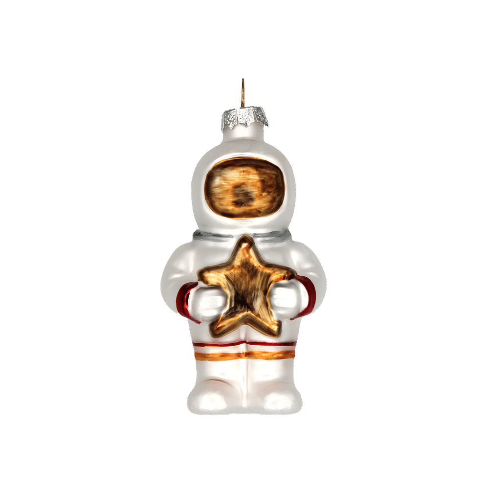 Astronaut with Star Ornament - Chive Ceramics Studio - Glass Ornaments - Chive Ceramics Studio