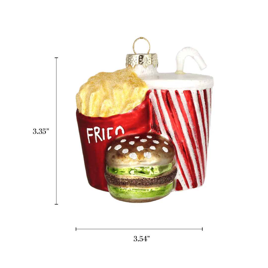 Fast Food Combo Ornament - Chive Ceramics Studio - Glass Ornaments - Chive US