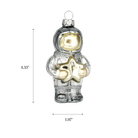 Silver Astronaut with Star Ornament - Chive Ceramics Studio - Glass Ornaments - Chive Ceramics Studio