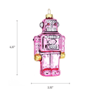 Pink Robot Ornament - Chive Ceramics Studio - Glass Ornaments - Chive Wholesale