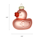 Pink Duckie Ornament - Chive Ceramics Studio - Glass Ornaments - Chive US