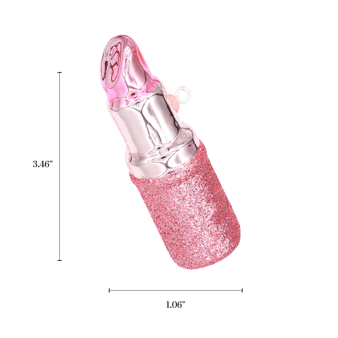 Pink Lipstick Ornament - Chive Ceramics Studio - Glass Ornaments - Chive US