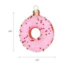 Pink Sprinkles Donut Ornament - Chive Ceramics Studio - Glass Ornaments - Chive Wholesale