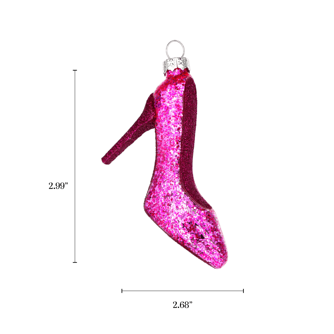Magenta High Heel Ornament - Chive Ceramics Studio - Glass Ornaments - Chive US