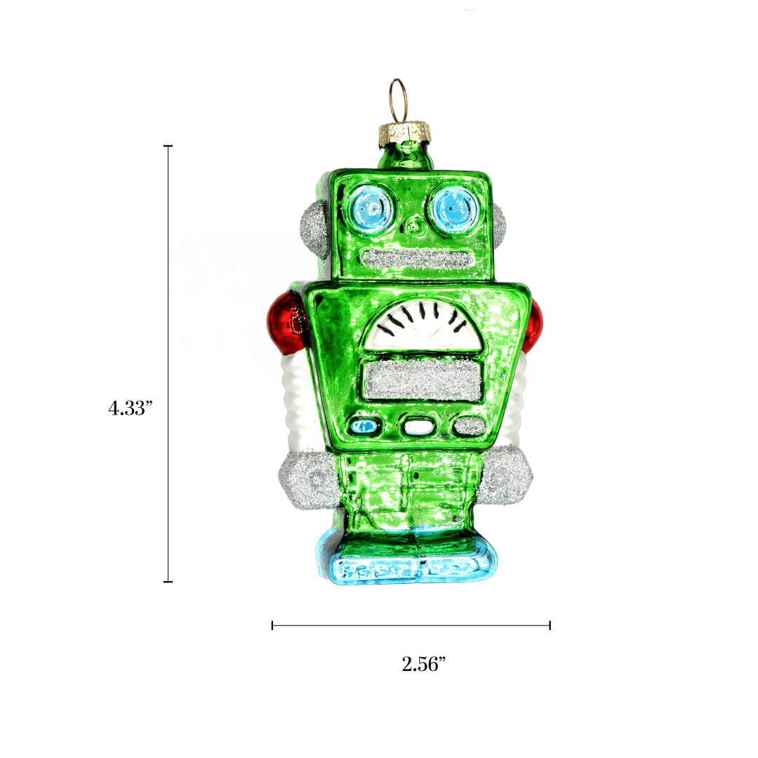 Green Robot Ornament - Chive Ceramics Studio - Glass Ornaments - Chive Wholesale