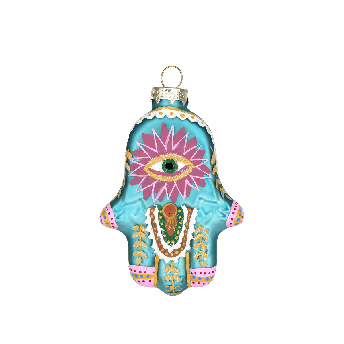 Christmas Hamsa Hand Ornament - Unique Holiday Decor