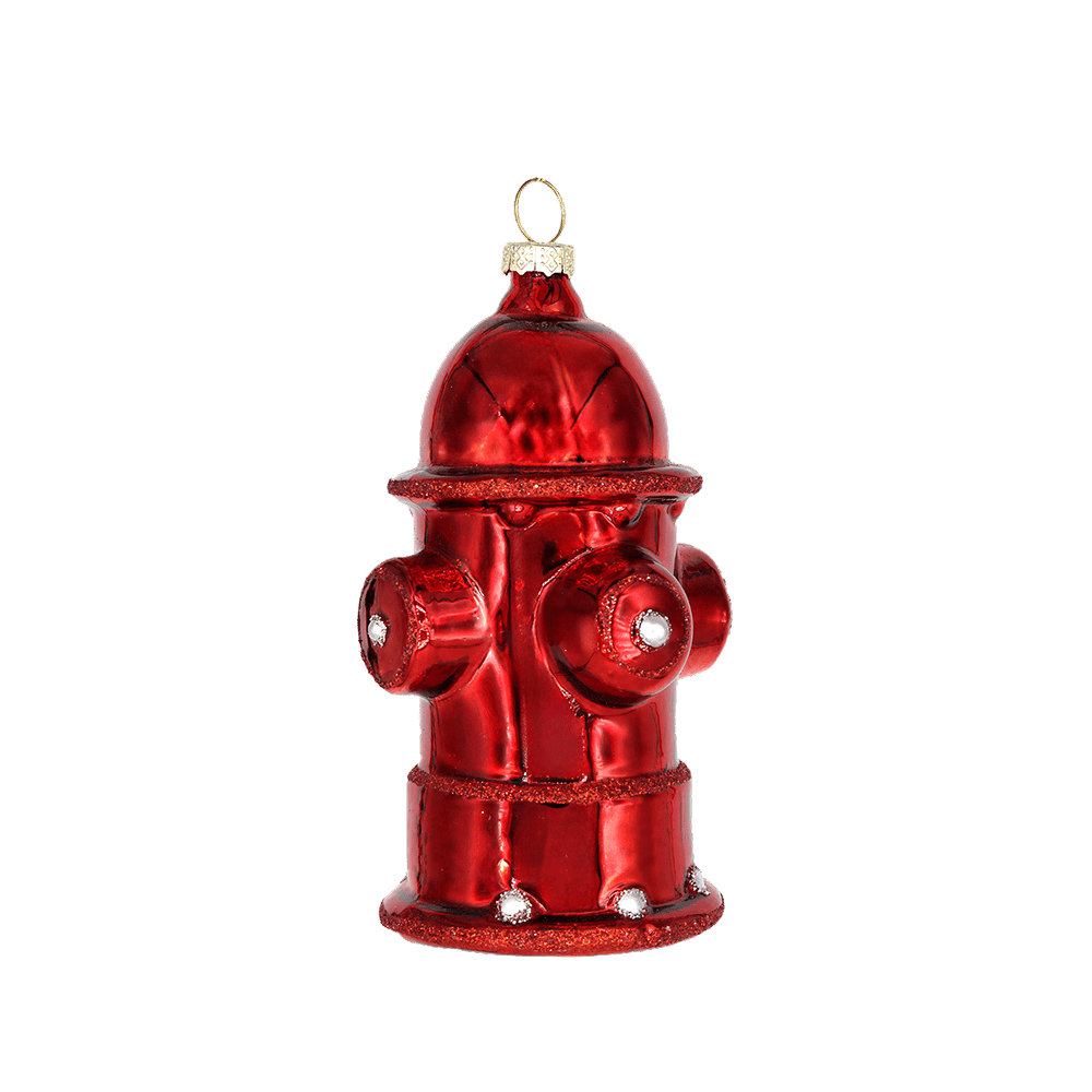 Fire Hydrant Ornament - Chive Ceramics Studio - Glass Ornaments - Chive Ceramics Studio