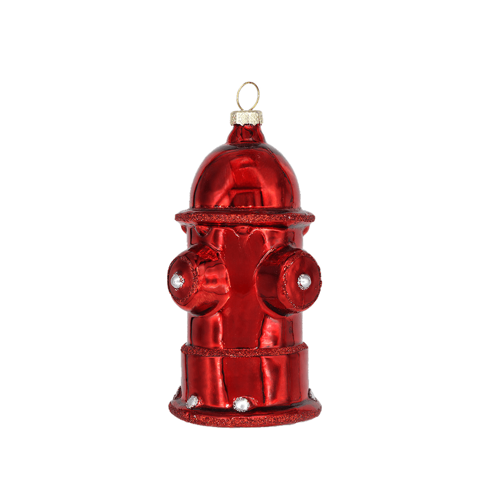 Fire Hydrant Ornament - Chive Ceramics Studio - Glass Ornaments - Chive Ceramics Studio