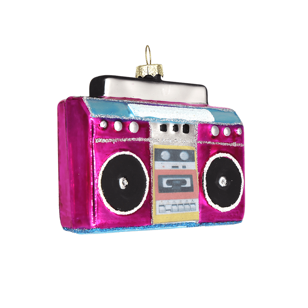 Pink Boombox Ornament - Chive Ceramics Studio - Glass Ornaments - Chive US