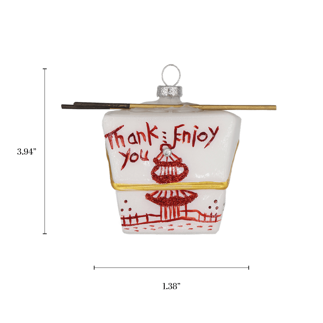 Chinese Take Out Ornament - Chive Ceramics Studio - Glass Ornaments - Chive Ceramics Studio