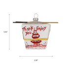 Chinese Take Out Ornament - Chive Ceramics Studio - Glass Ornaments - Chive Ceramics Studio