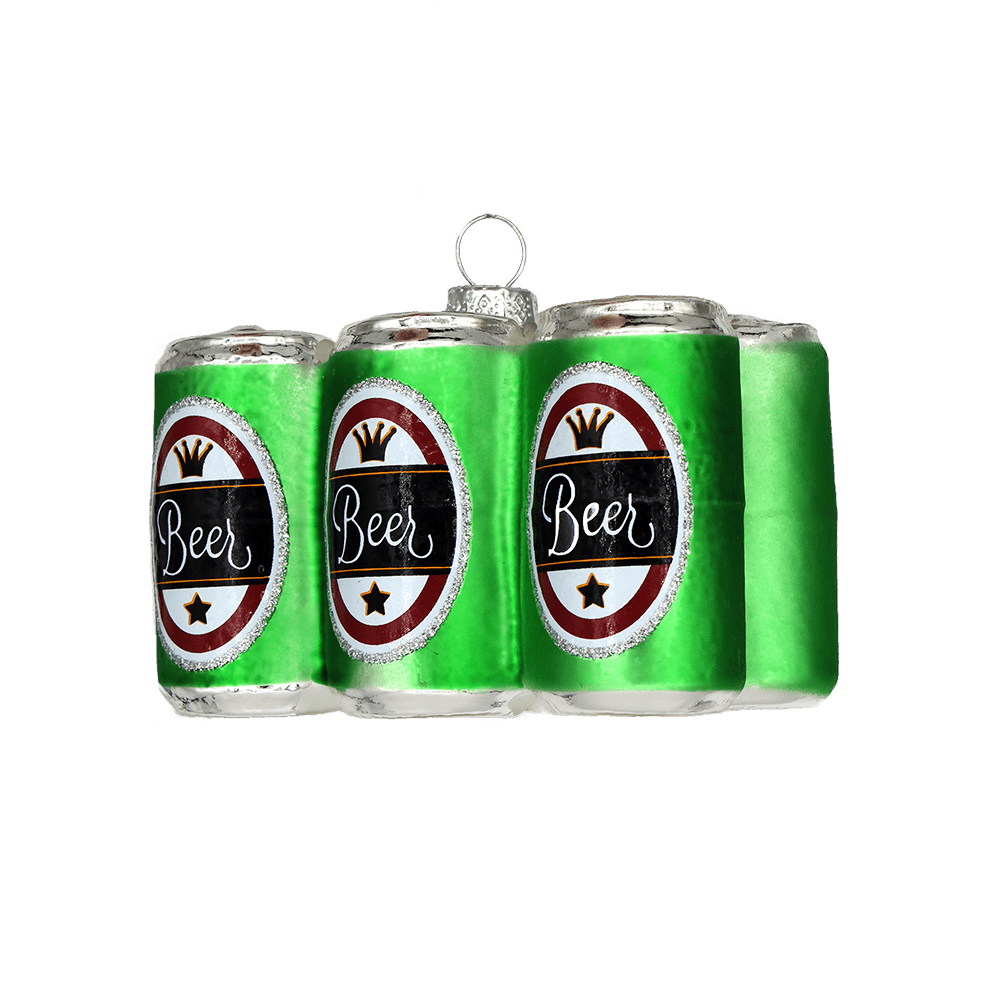 6 pack of Beer Ornament - Chive Ceramics Studio - Glass Ornaments - Chive US