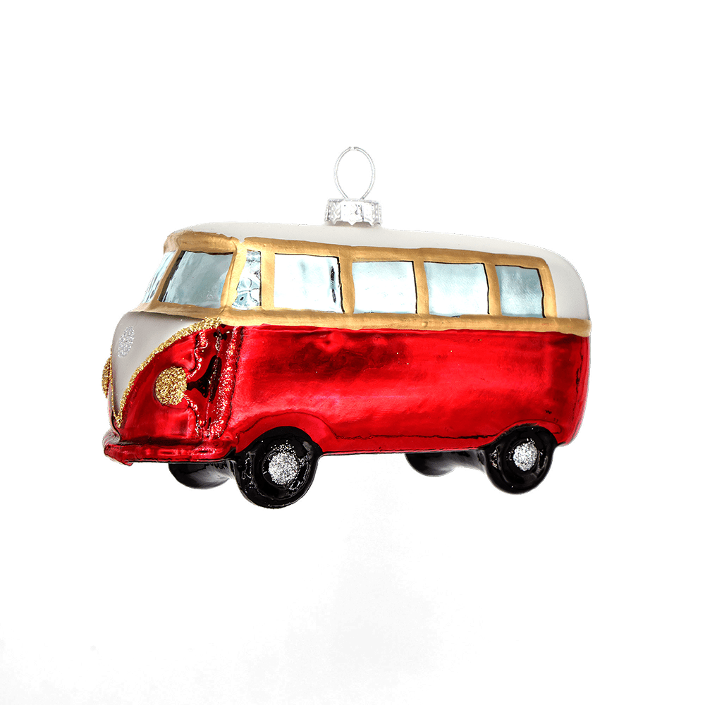 VW Red Van Ornament - Chive Ceramics Studio - Glass Ornaments - Chive US