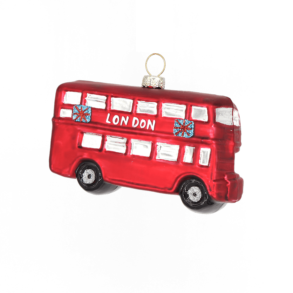 London Double Decker Bus Ornament - Chive Ceramics Studio - Glass Ornaments - Chive US