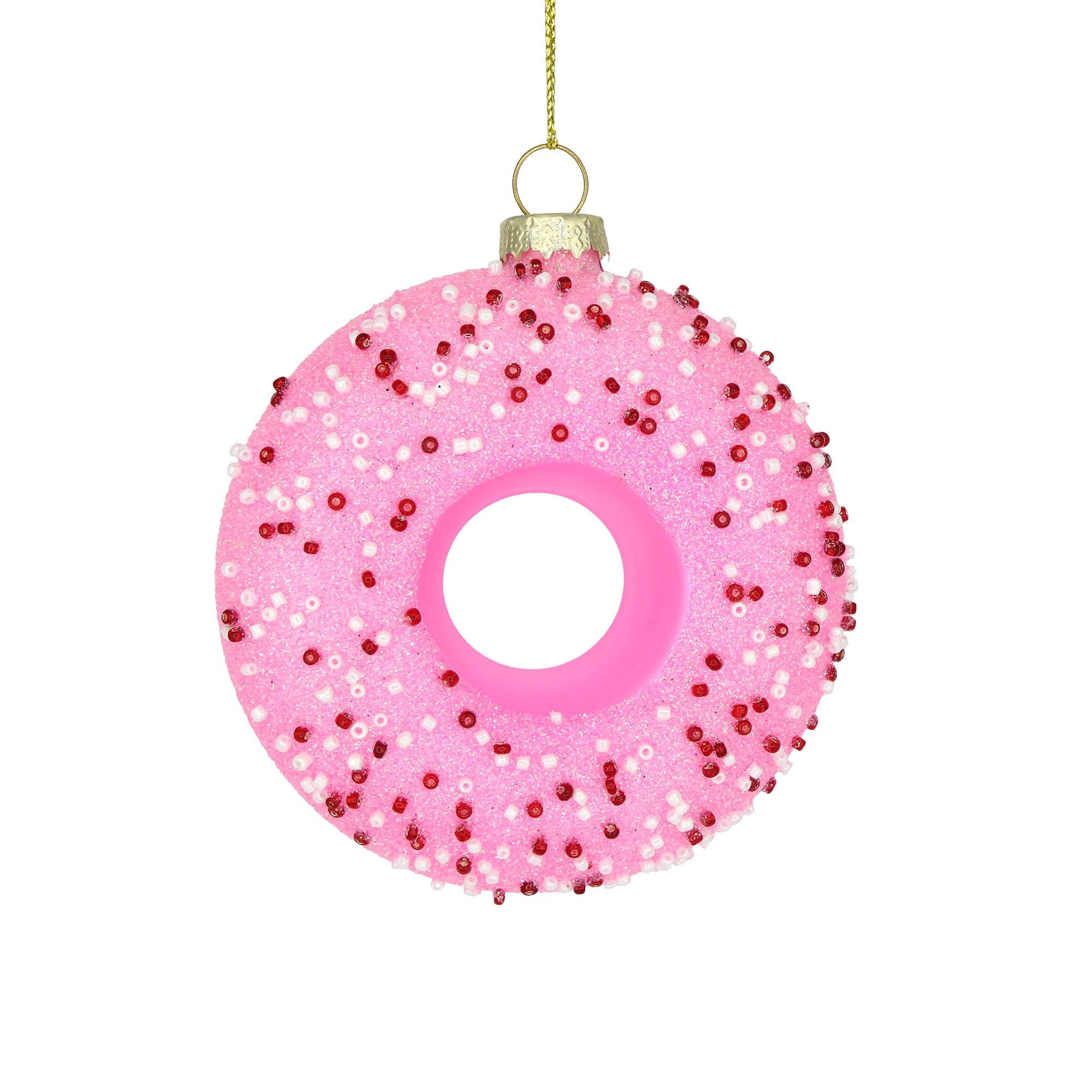 Pink Donut Ornament - Chive Ceramics Studio - Glass Ornaments - Chive US