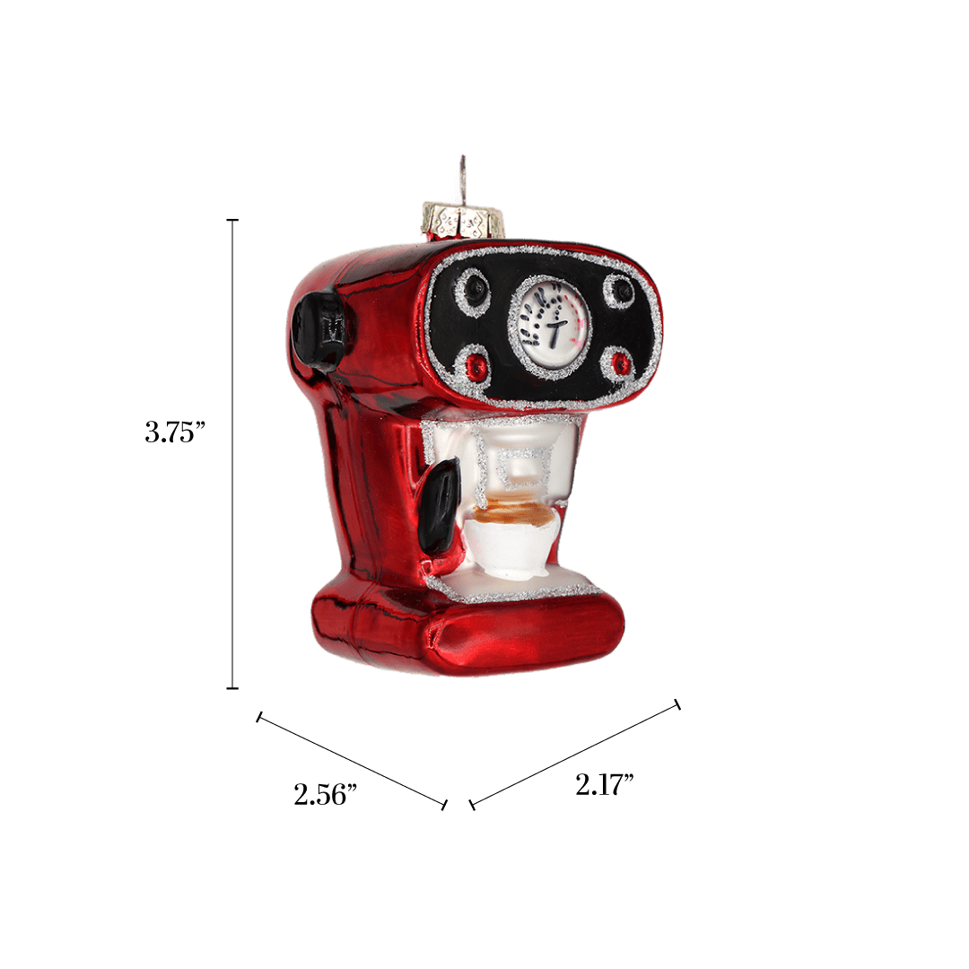 Espresso Machine Ornament - Chive Ceramics Studio - Glass Ornaments - Chive Wholesale