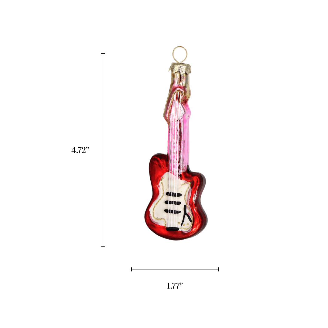 Electric Guitar Ornament - Chive Ceramics Studio - Glass Ornaments - Chive Ceramics Studio