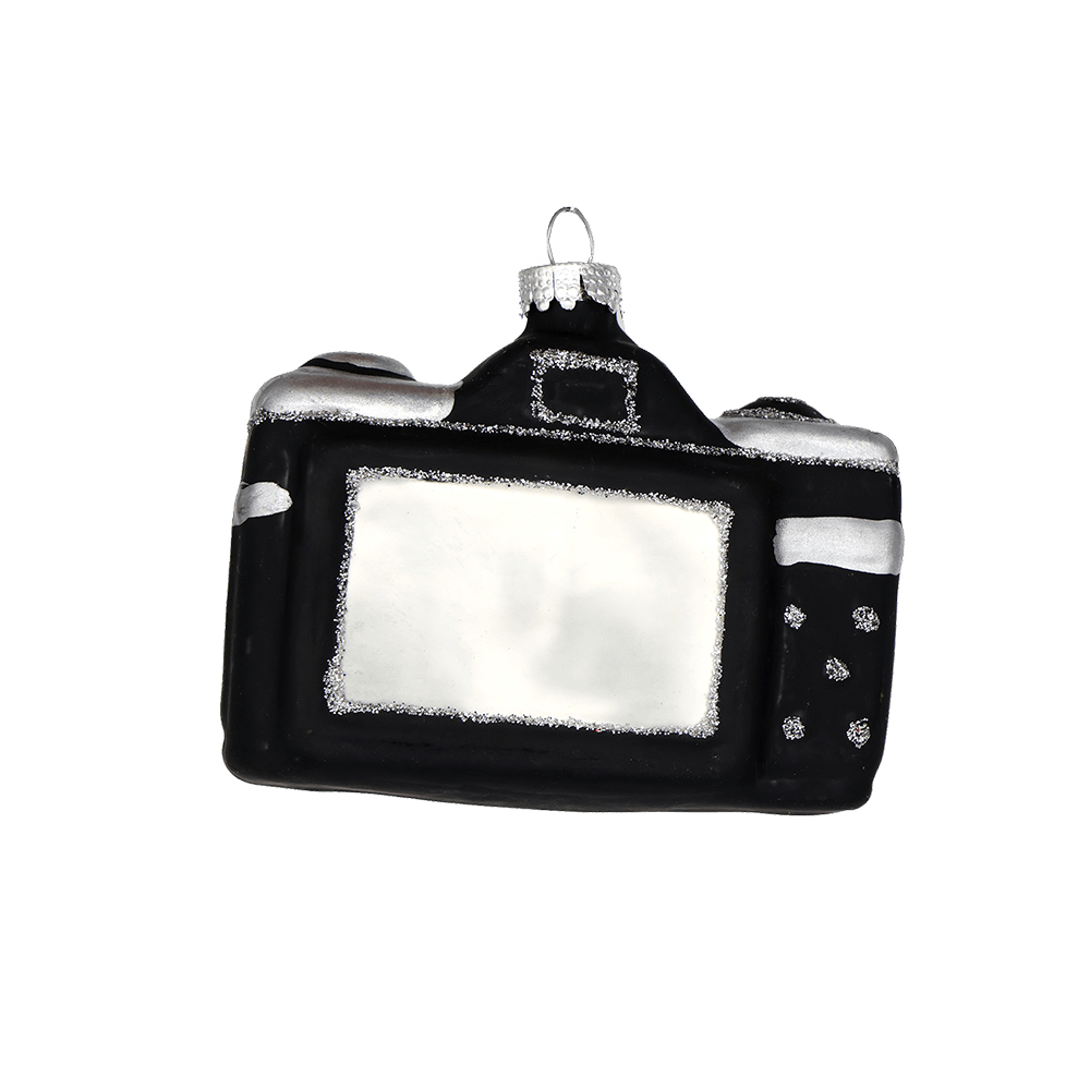 Black Camera Ornament - Chive Ceramics Studio - Glass Ornaments - Chive Ceramics Studio