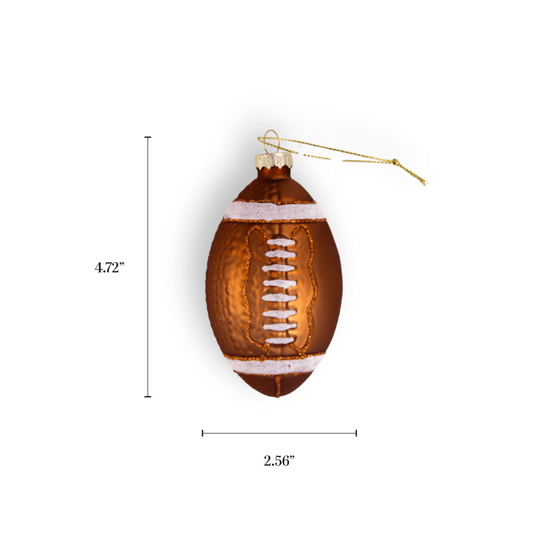 Football Ornament - Chive Ceramics Studio - Glass Ornaments - Chive Ceramics Studio