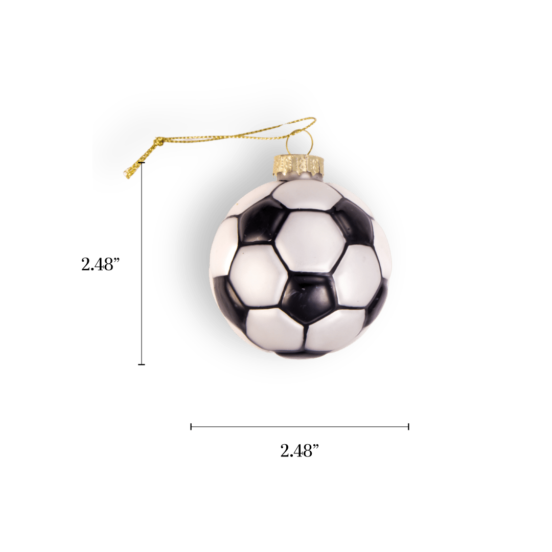 Soccer Ball Ornament - Chive Ceramics Studio - Glass Ornaments - Chive Ceramics Studio