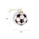 Soccer Ball Ornament - Chive Ceramics Studio - Glass Ornaments - Chive Ceramics Studio