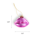 Pink Lips Ornament - Chive Ceramics Studio - Glass Ornaments - Chive Ceramics Studio