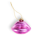 Pink Lips Ornament - Chive Ceramics Studio - Glass Ornaments - Chive Ceramics Studio
