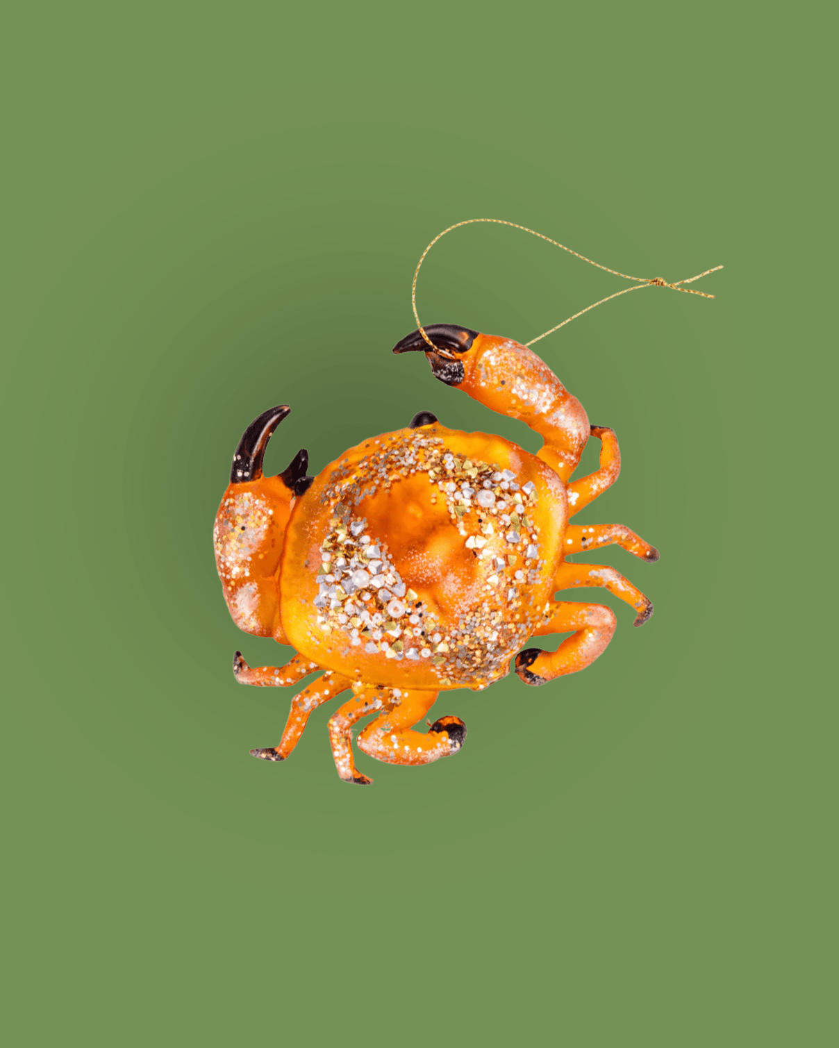Jeweled Crab Ornament - Chive Ceramics Studio - Glass Ornaments - Chive Ceramics Studio