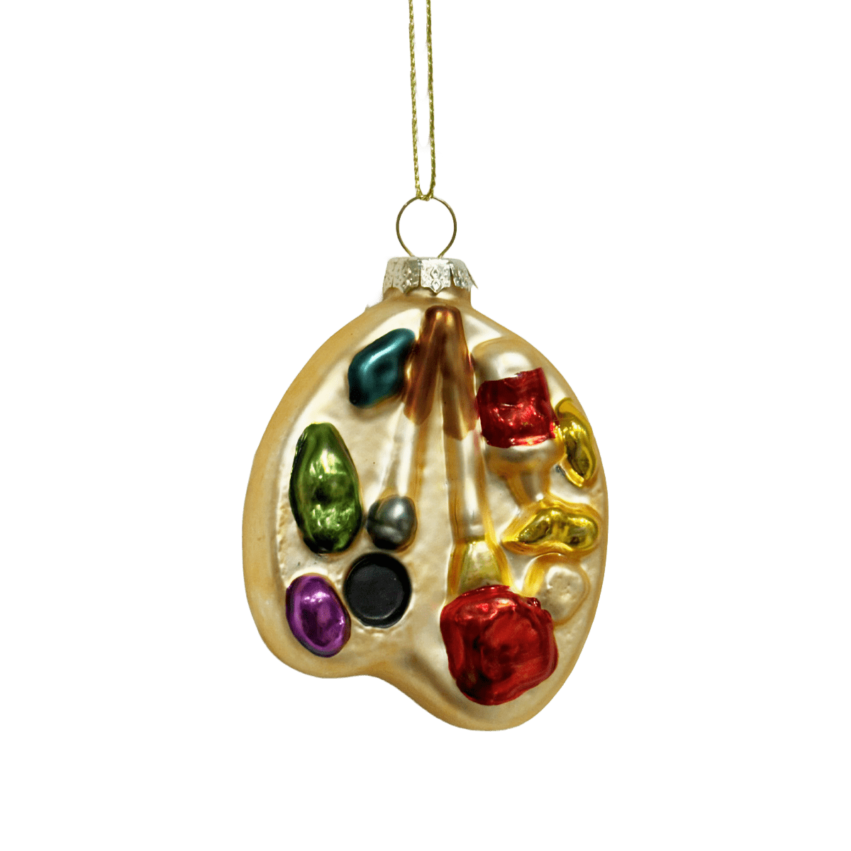 Artist's Palette Ornament - Chive Ceramics Studio - Glass Ornaments - Chive Ceramics Studio