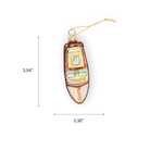 Vintage Speedboat Ornament - Chive Ceramics Studio - Glass Ornaments - Chive Ceramics Studio