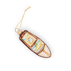 Vintage Speedboat Ornament - Chive Ceramics Studio - Glass Ornaments - Chive Ceramics Studio
