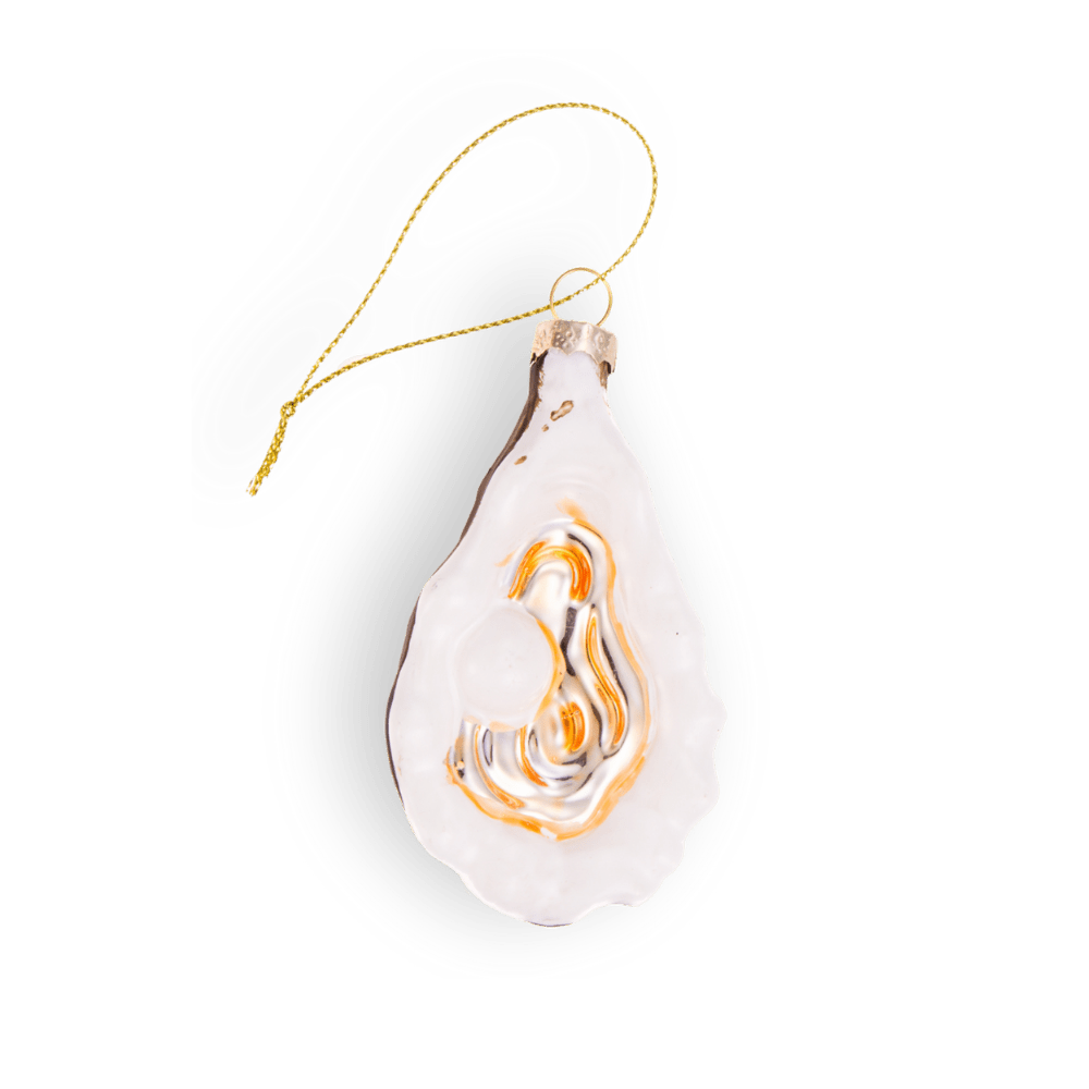 Oyster with Pearl Ornament - Chive Ceramics Studio - Glass Ornaments - Chive Ceramics Studio