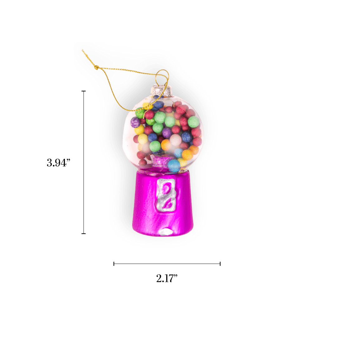 Gumball Machine Ornament - Chive Ceramics Studio - Glass Ornaments - Chive Ceramics Studio
