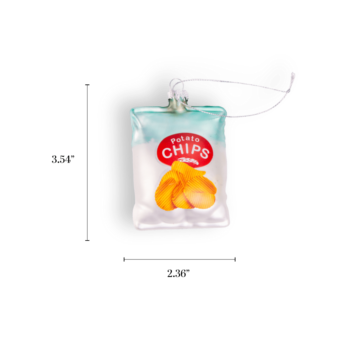 Potato Chips Bag Ornament - Chive Ceramics Studio - Glass Ornaments - Chive Ceramics Studio