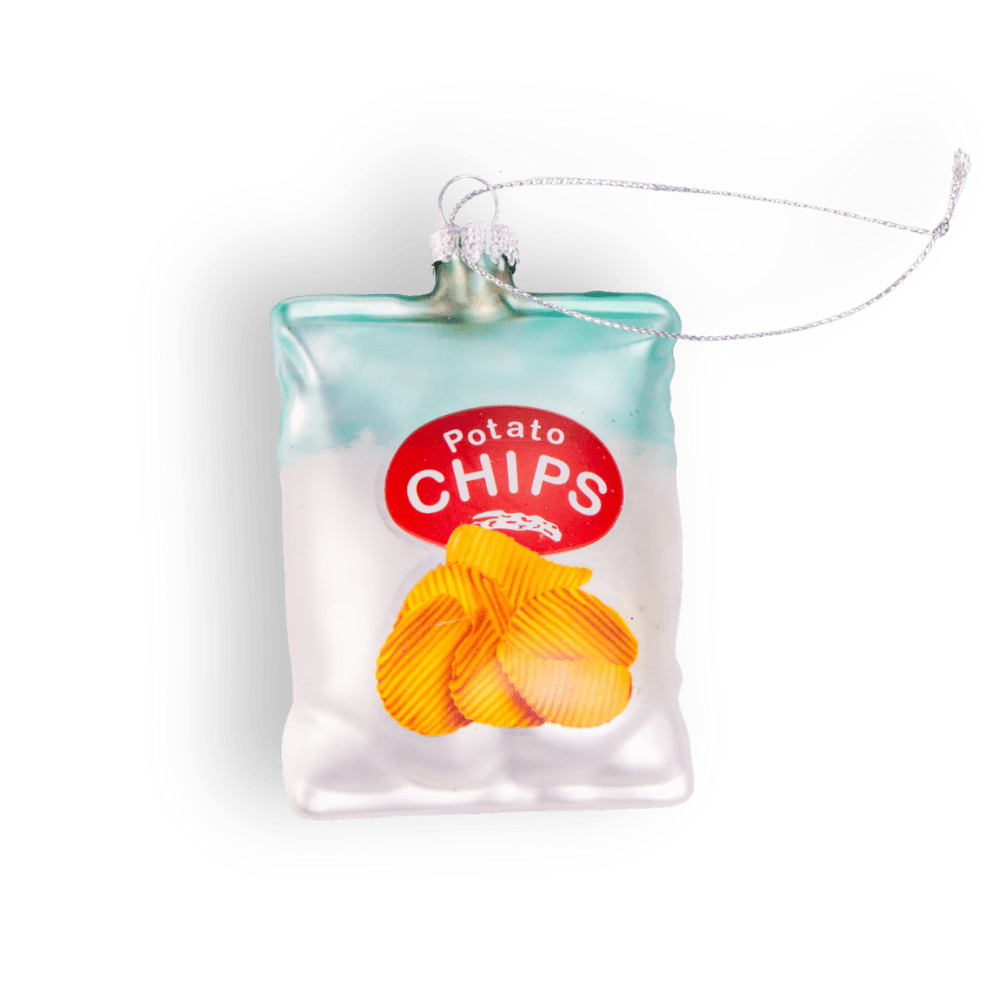 Potato Chips Bag Ornament - Chive Ceramics Studio - Glass Ornaments - Chive Ceramics Studio