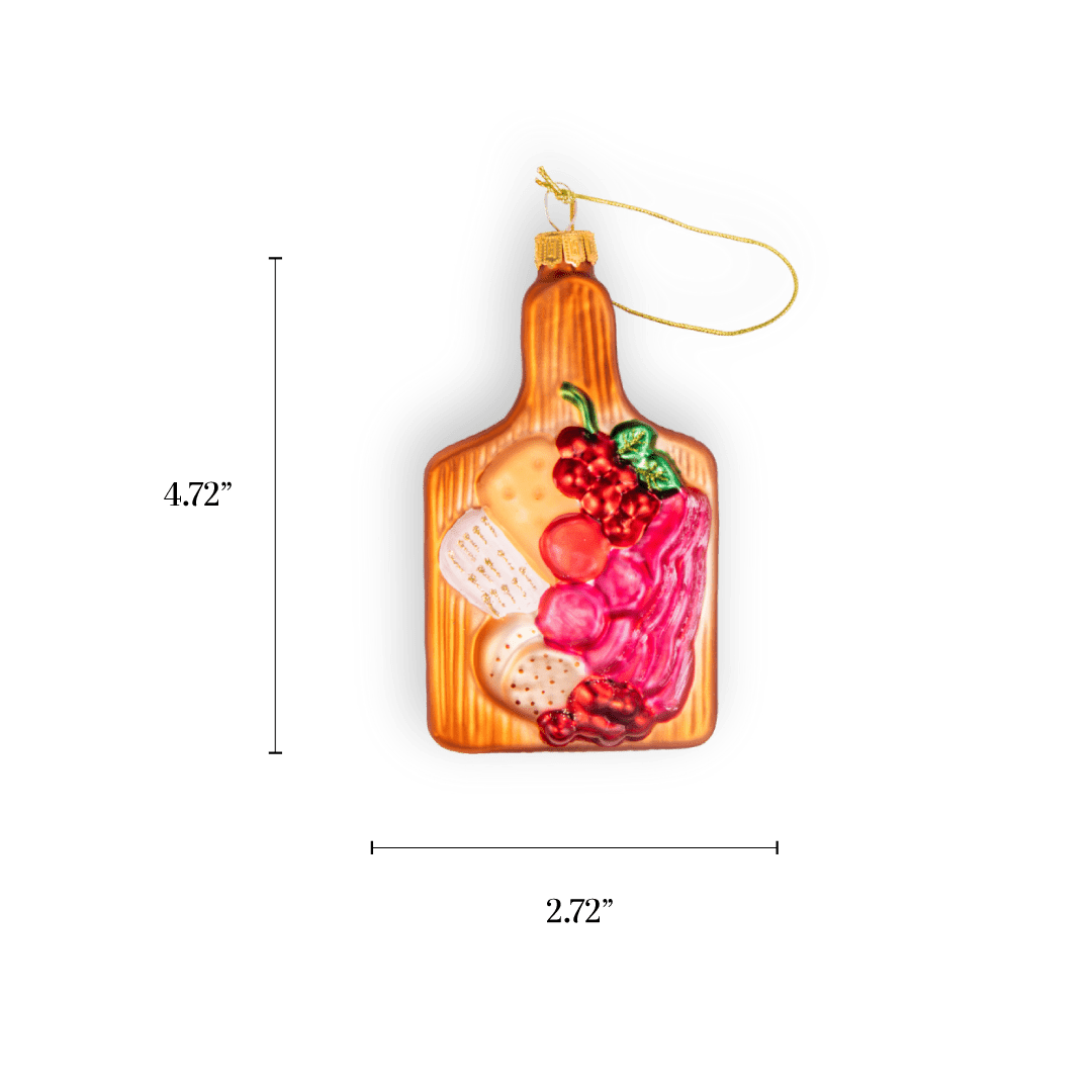 Charcuterie Board Ornament - Chive Ceramics Studio - Glass Ornaments - Chive Ceramics Studio