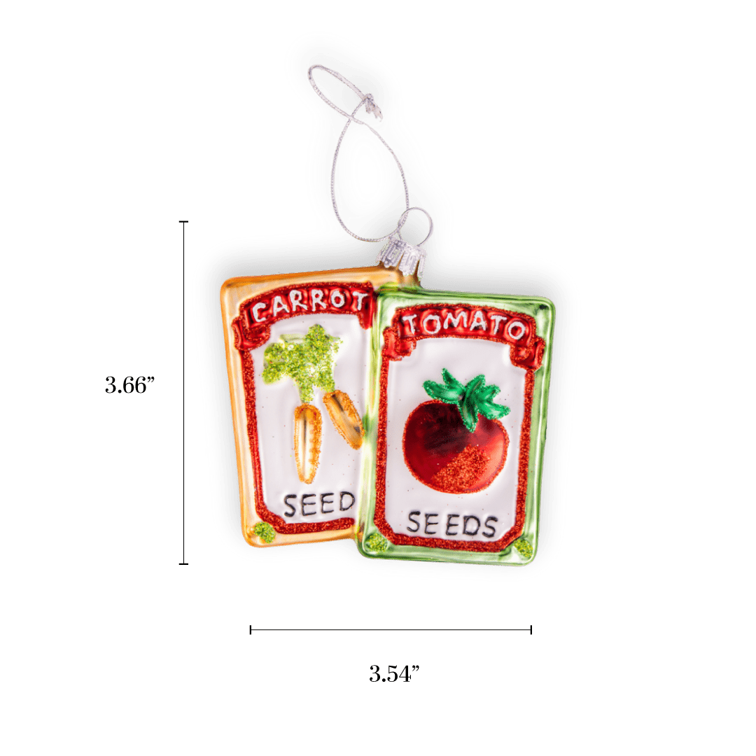 Seed Packet Ornament - Chive Ceramics Studio - Glass Ornaments - Chive Ceramics Studio