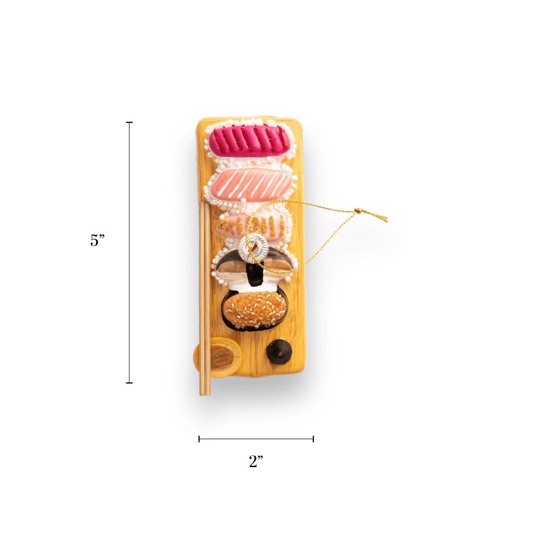 Sushi Platter Ornament - Chive Ceramics Studio - Glass Ornaments - Chive Ceramics Studio