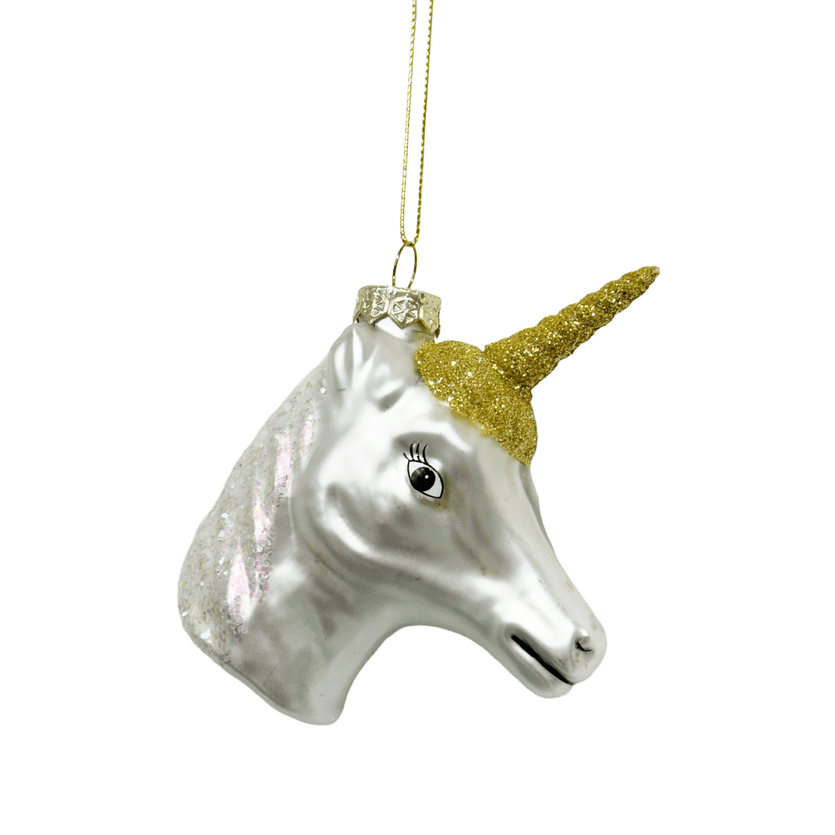 Unicorn Head Ornament - Chive Ceramics Studio - Glass Ornaments - Chive Ceramics Studio