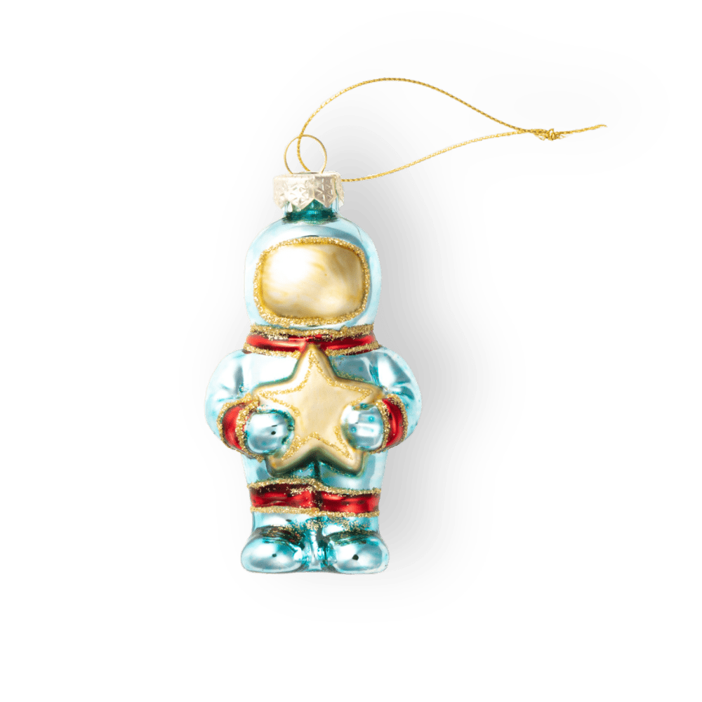 Blue Astronaut Ornament - Chive Ceramics Studio - Glass Ornaments - Chive Ceramics Studio