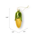 Golden Sweet Corn Ornament - Chive Ceramics Studio - Glass Ornaments - Chive Ceramics Studio