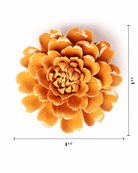 October Birth Flower - Marigold ceramic wall flower — Birth Flower Collection — handmade by Chive Studio Toronto