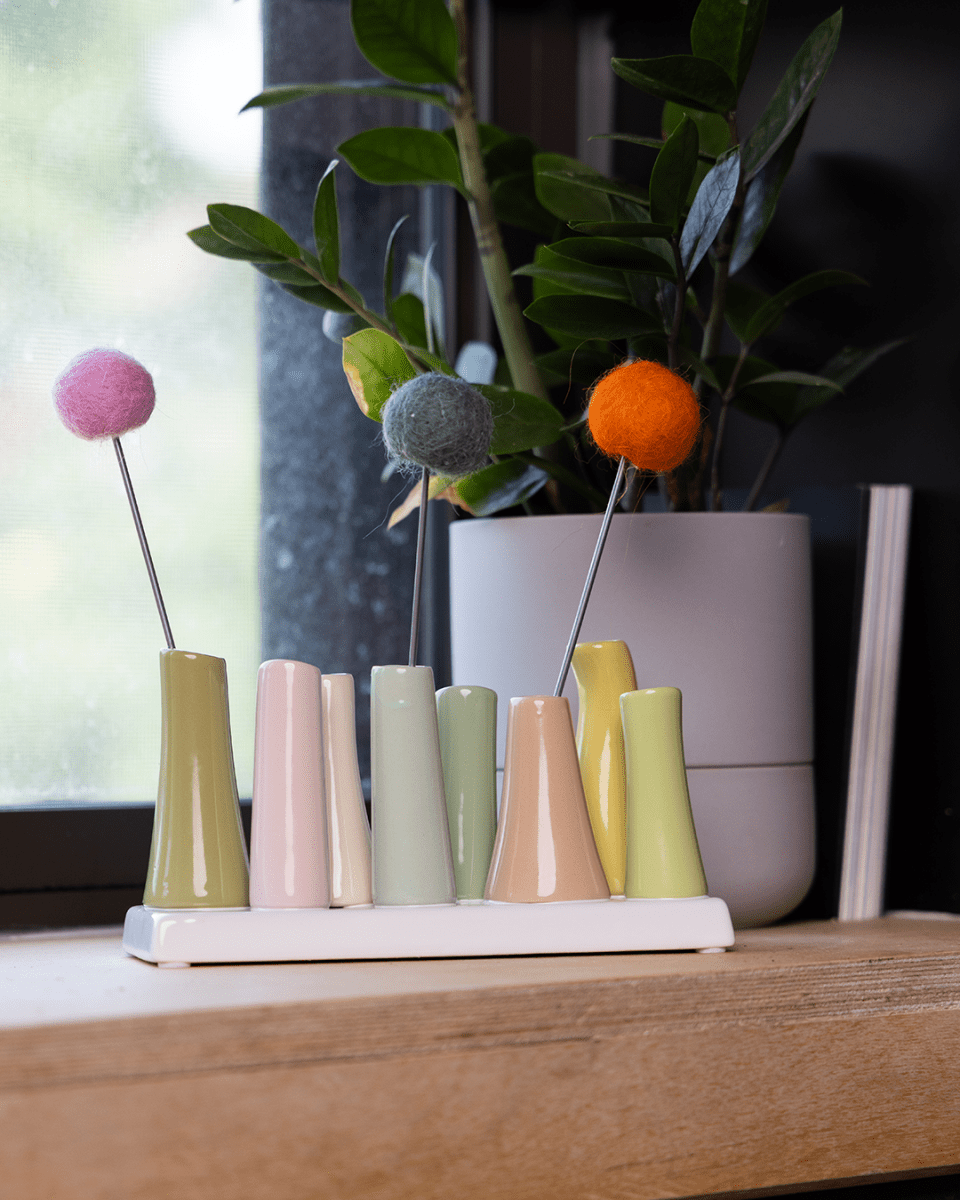 Pooley Modern Bud Vase For Flowers - Chive Ceramics Studio - Vases - Chive Ceramics Studio