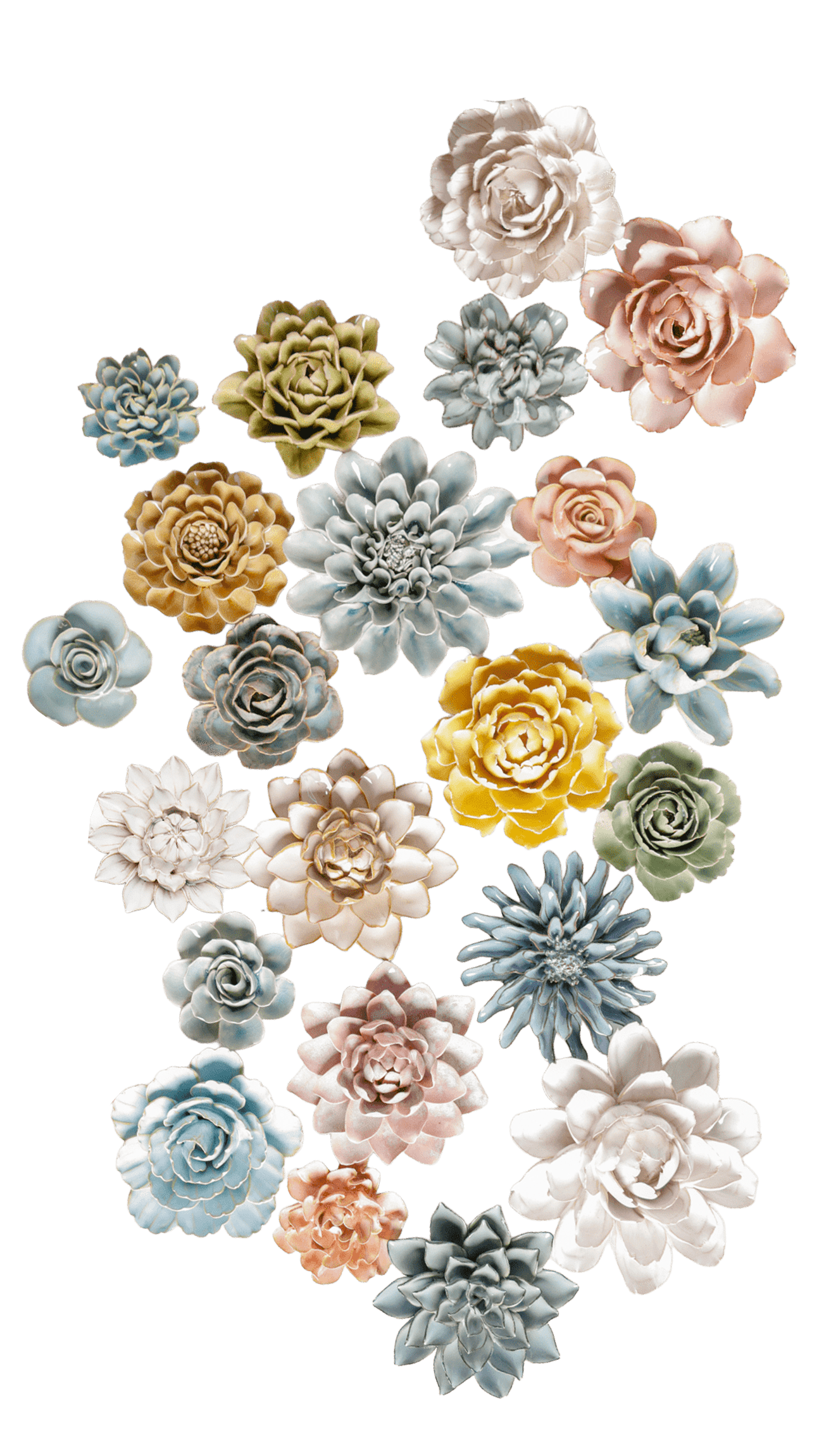 Copenhagen - 22 Piece Curated Set - Chive Ceramics Studio - Ceramic Flower Sets - Chive Ceramics Studio